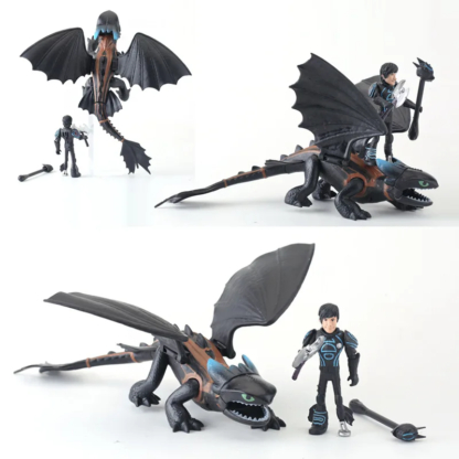 6pcs Set Dragon Training Master Dragon Toothless Anime Figure Bionicle Night Furia Wings Pvc Model Ornament Decorations Kids - Image 3