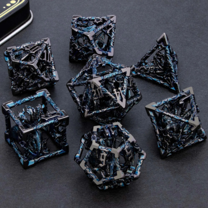 DND Metal Hollow Dragon Dice D and D D20 Dungeon and Dragon Table Role Playing Game Dice D+D D6 Polyhedral Dice RPG D&D Dice Set - Image 6