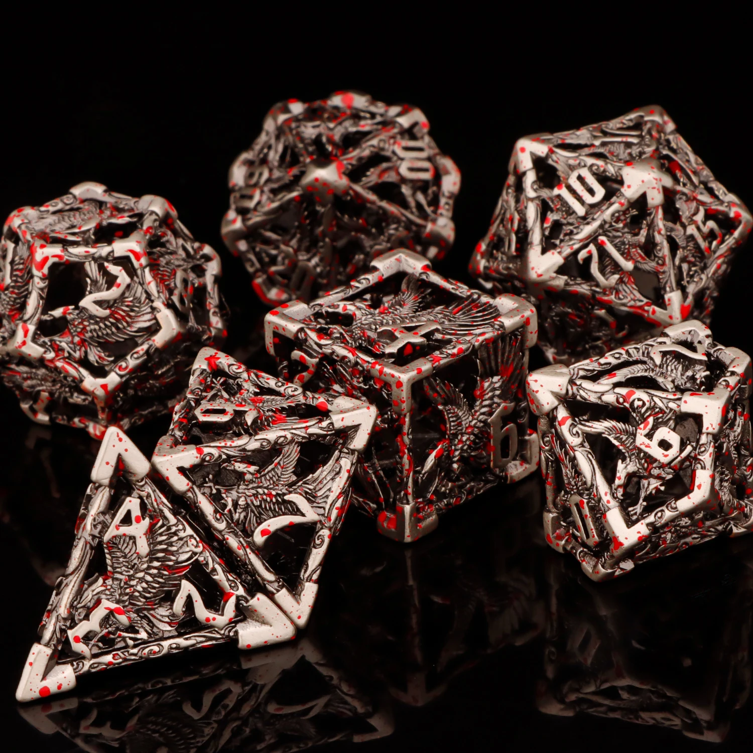 Metsl D&D Dungeon and Dragon Polyhedral Gear Dice D20 D6 Suitable for Trailblazer Warhammer RPG Dice D and D Role Playing Dice G