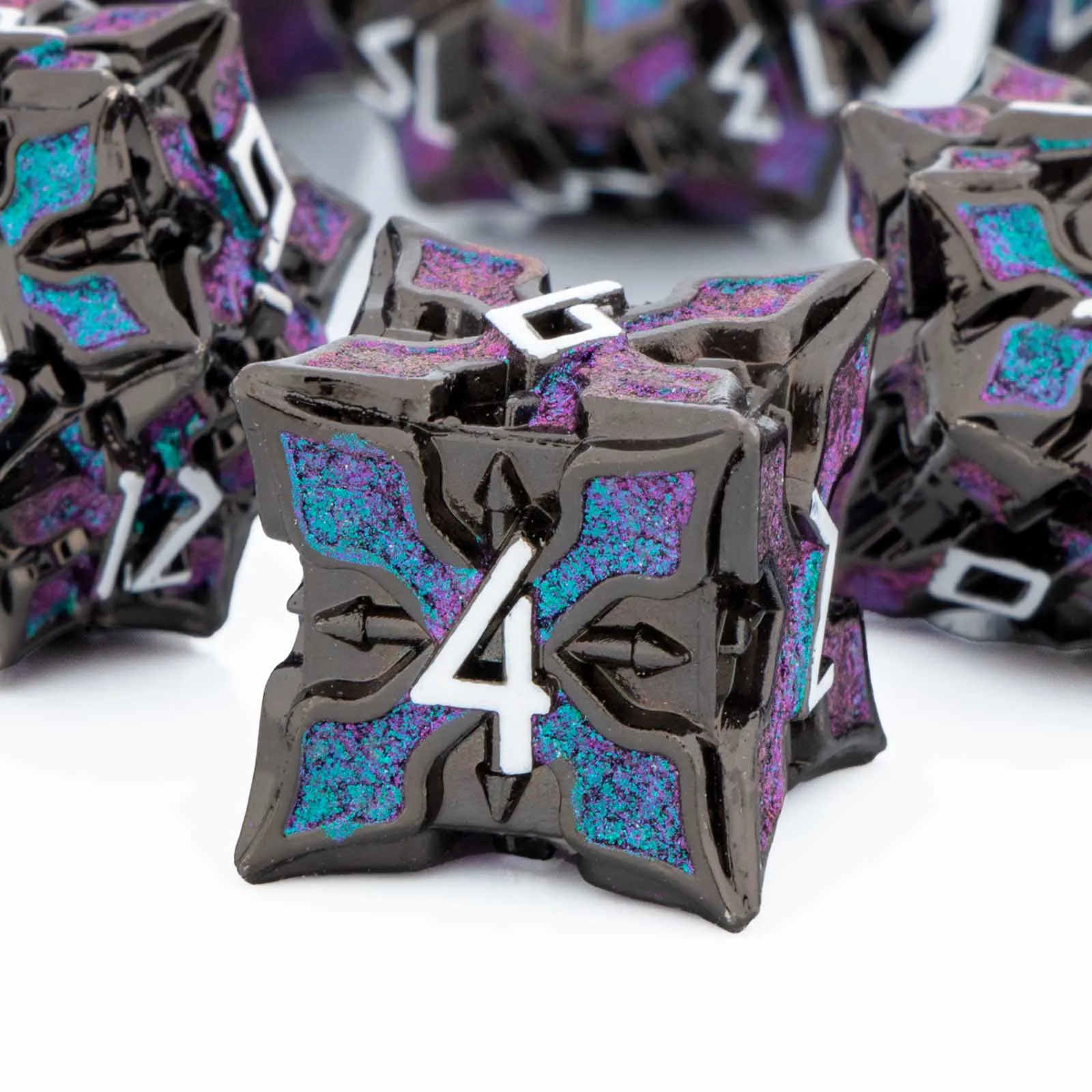 Metsl D&D Dungeon and Dragon Polyhedral Gear Dice D20 D6 Suitable for Trailblazer Warhammer RPG Dice D and D Role Playing Dice G