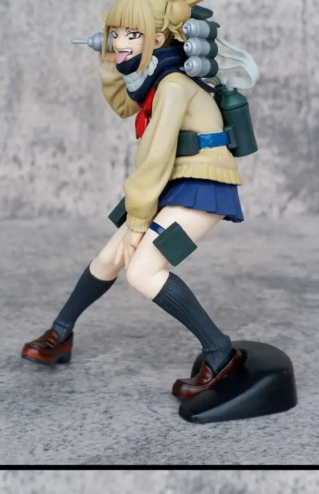 My Hero Academia Anime Character Peripheral Himiko Toga Cute Uniform Battle Version Figure Desktop Ornaments Model Birthday Gift