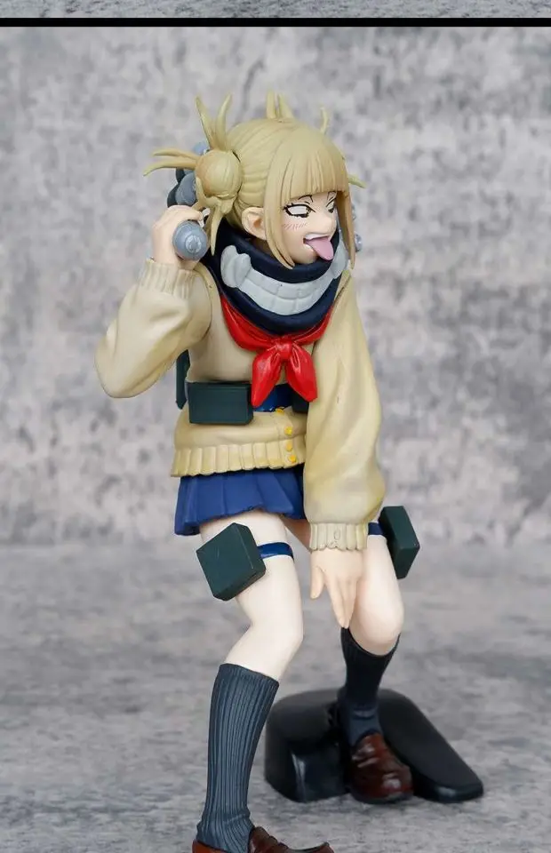 My Hero Academia Anime Character Peripheral Himiko Toga Cute Uniform Battle Version Figure Desktop Ornaments Model Birthday Gift