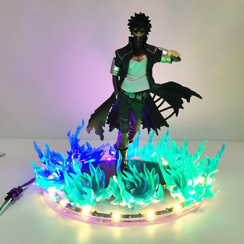 Anime Figure My Hero Academia Dabi Blue Fire Scene DIY Led PVC Toy 17cm Boku no Hero Academia Dabi Action Figurine Doll Juguetes