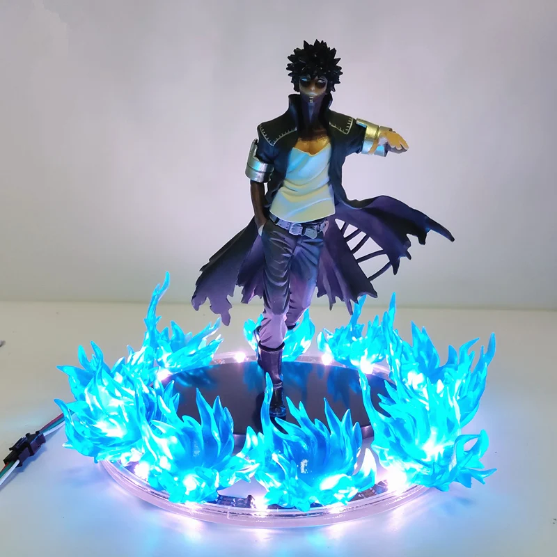 Anime Figure My Hero Academia Dabi Blue Fire Scene DIY Led PVC Toy 17cm Boku no Hero Academia Dabi Action Figurine Doll Juguetes