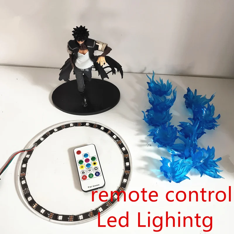 Anime Figure My Hero Academia Dabi Blue Fire Scene DIY Led PVC Toy 17cm Boku no Hero Academia Dabi Action Figurine Doll Juguetes