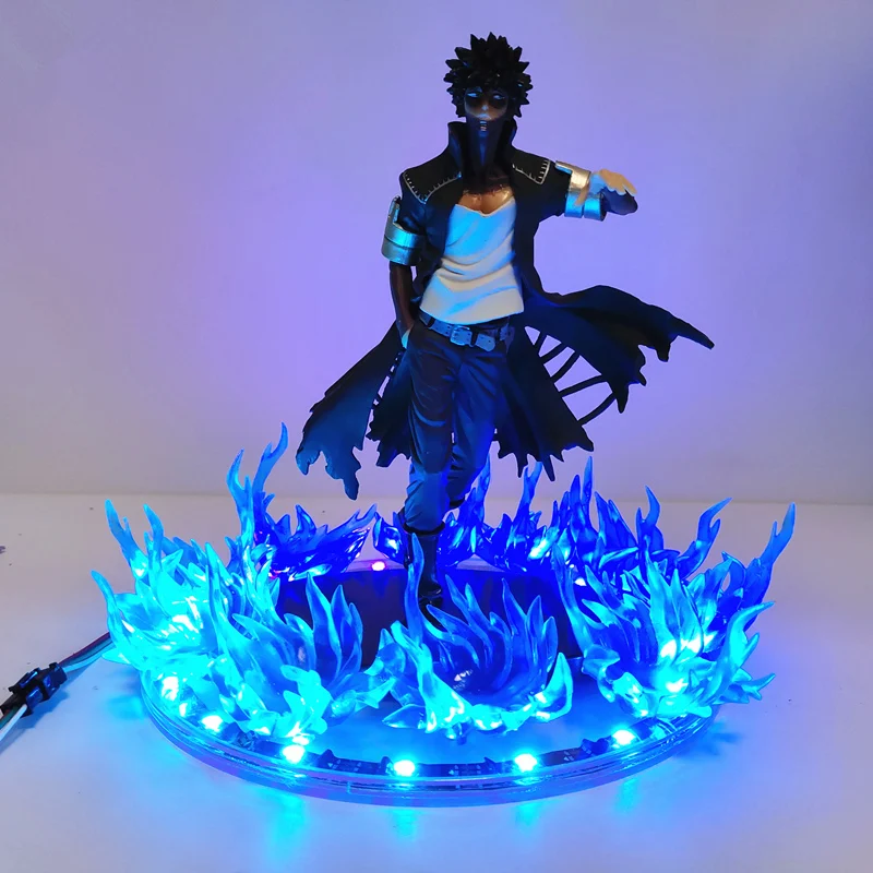 Anime Figure My Hero Academia Dabi Blue Fire Scene DIY Led PVC Toy 17cm Boku no Hero Academia Dabi Action Figurine Doll Juguetes