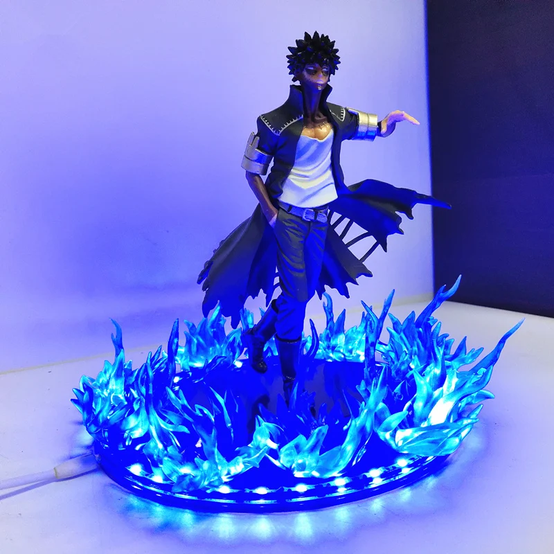 Anime Figure My Hero Academia Dabi Blue Fire Scene DIY Led PVC Toy 17cm Boku no Hero Academia Dabi Action Figurine Doll Juguetes