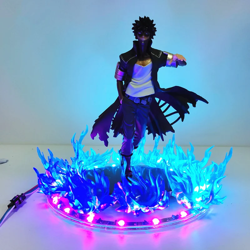 Anime Figure My Hero Academia Dabi Blue Fire Scene DIY Led PVC Toy 17cm Boku no Hero Academia Dabi Action Figurine Doll Juguetes