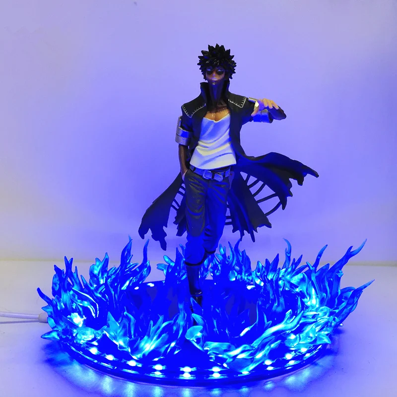 Anime Figure My Hero Academia Dabi Blue Fire Scene DIY Led PVC Toy 17cm Boku no Hero Academia Dabi Action Figurine Doll Juguetes