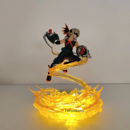 My Hero Academia Anime Figures Bakugou Katsuki VS Midoriya Izuku Action Figures Led Toy Boku no Hero Academia Battle Decor Scene - Image 2