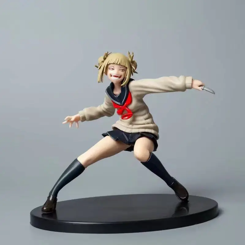 14cm My Hero Academia Himiko Toga Attack 2nd Anime Figure Model Statue Boys Collection Desktop Decoration Ornament Toys Gifts