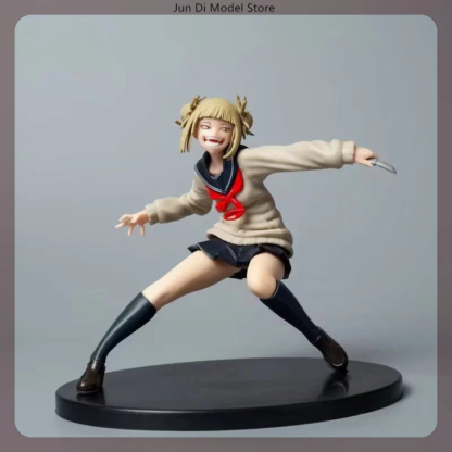 14cm My Hero Academia Himiko Toga Attack 2nd Anime Figure Model Statue Boys Collection Desktop Decoration Ornament Toys Gifts