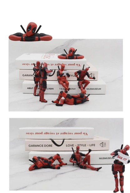 Anime Deadpool 2 Action Figure Sitting lying Posture Model Anime X-Men Mini Doll Decoration Collection Figurine Gifts - Image 4