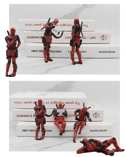 Anime Deadpool 2 Action Figure Sitting lying Posture Model Anime X-Men Mini Doll Decoration Collection Figurine Gifts - Image 5