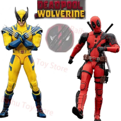 NEW ZD Deadpool And Wolverine Action Figure Toy Deadpool 3 Figures Marvel Super Hero Figurine PVC Model Doll Boys Gift