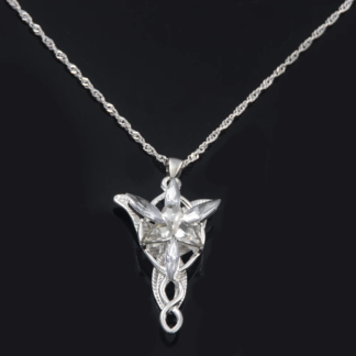 The Lord of the Rings Necklace Elf Princess Arwen Twilight Star Crystal Pendant Necklaces for Women