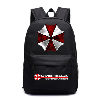 Umbrella Corporation School Bags for Teens Print Protective Umbrella Backpacks Men Anime Canvas Zipper Backpack Kids 3